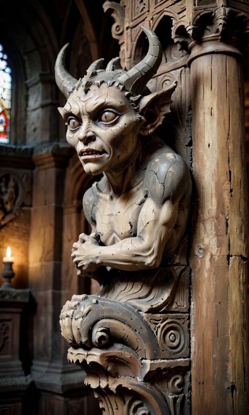 09180-1401189652-_lora_paintedpotterycd_xl-000004_0.3_,a wheathered and decayed painted demonic wooden sculpture of the gargoyle on the top of ol.jpg